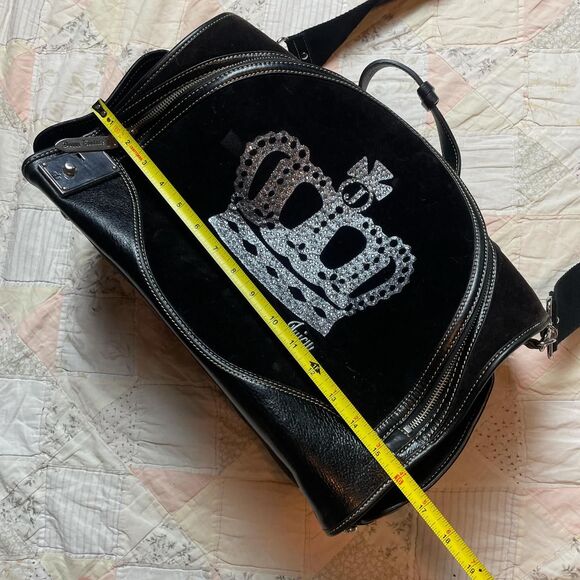 vintage y2k super rare juicy doggy couture velour dog carrier scottie crown - Picture 4 of 8